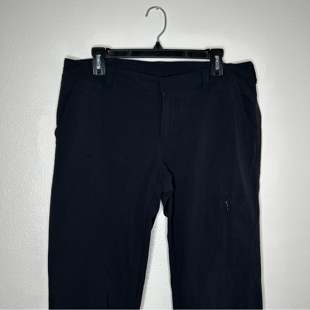 Athleta Womens Black Outdoor Casual Cargo Pants Elastic Waist Size 12 - Picture 2 of 9